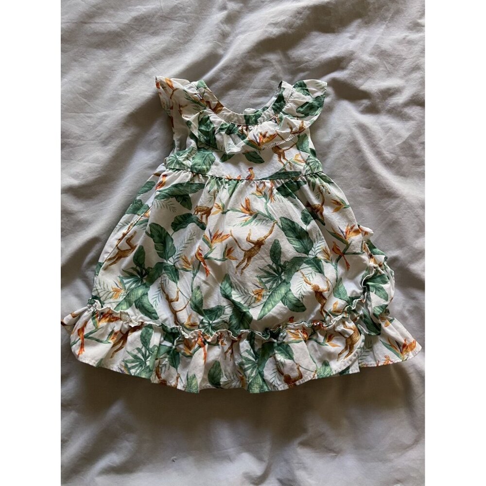 EUC Janie and Jack Monkey Print Dress 🐒 (6-12 Months)